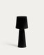 Arenys large outdoor metal table lamp in a black painted finish