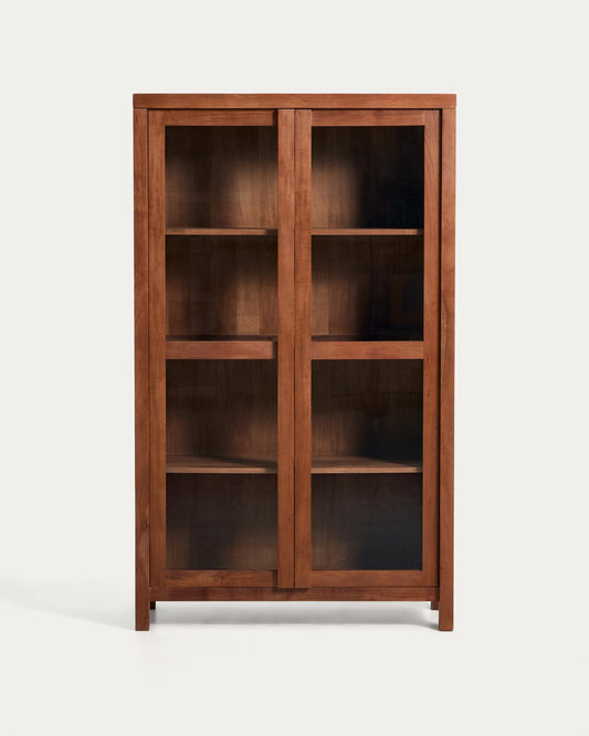 Norani display cabinet in solid acacia wood and acacia veneer 110 x 185 cm