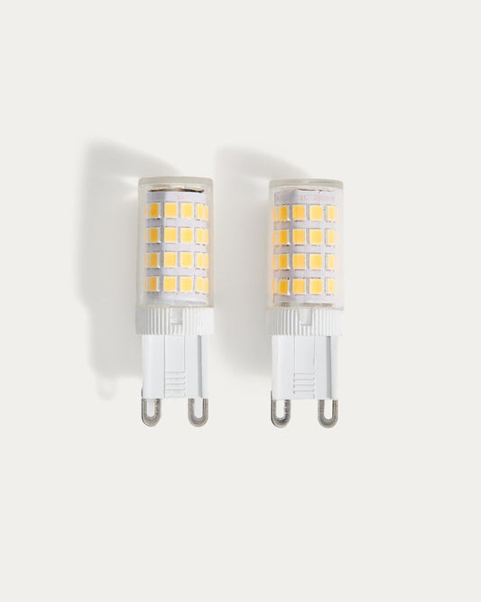 Set of 2 LED Bulb G9 bulbs 4W and 60 mm warm light