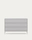 Vedrana 3-drawer chest of drawers white lacquered MDF 110 x 75 cm