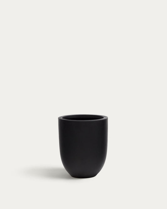 Aiguablava plant pot in black cement, Ø 39 cm