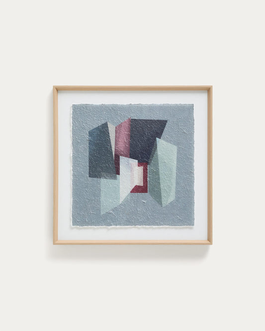 Veluni multicoloured recycled paper picture 60 x 60cm