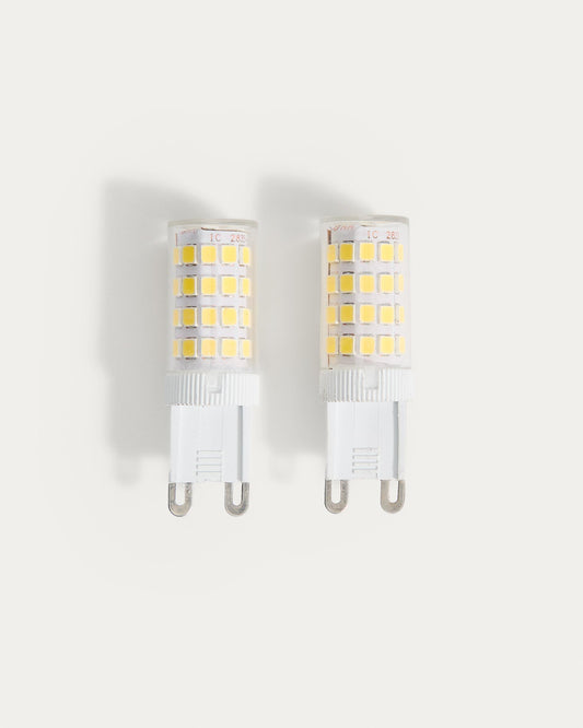 Set of 2 LED Bulb G9 bulbs 4W and 60 mm neutral light