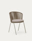 Saconca outdoor chair with cord and beige galvanised steel