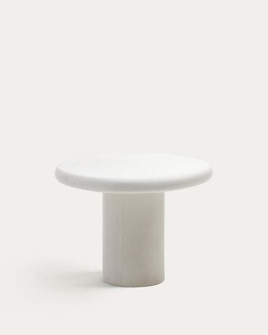 Addaia Round Table in White Cement Ø90 cm