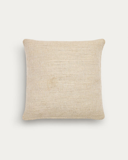 Machiel cushion cover in beige and white viscose jaquard  50  x 50 cm