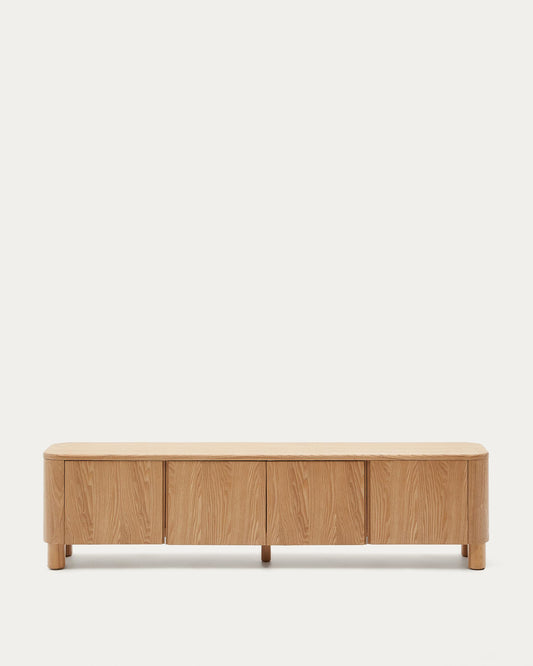 Salaya TV stand in ash plywood FSC Mix Credit, 200 cm x 52 cm