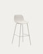Altea beige stool with beige-finished steel legs 75 cm