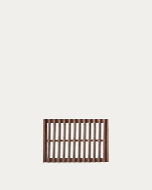 Beyla solid ash wood headboard with walnut finish for a bed up to 90 cm FSC 100%