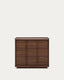Onix chest of drawers with 3 drawers, walnut veneer, dark finish, 100x78cm FSC Mix Credit