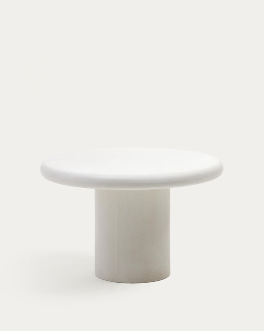 Addaia Round Table made of White Cement Ø120 cm