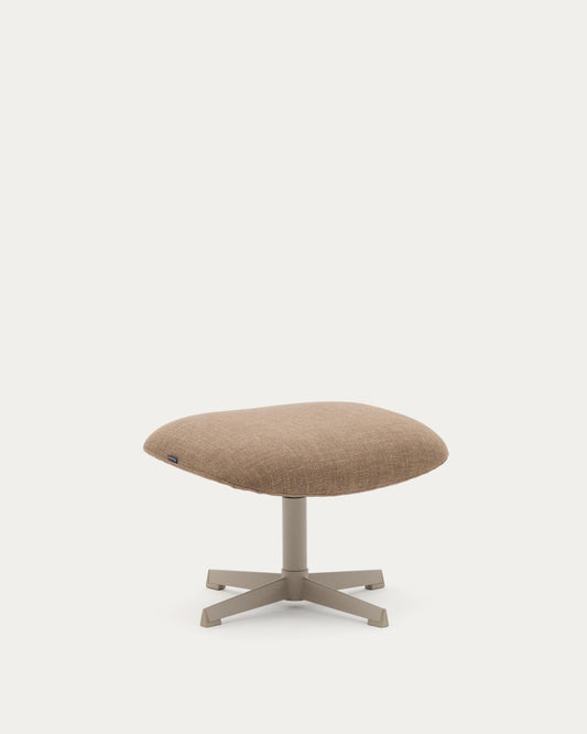 Jaspe swivel footrest in light brown and metal with a grey finish FSC™ 100%.