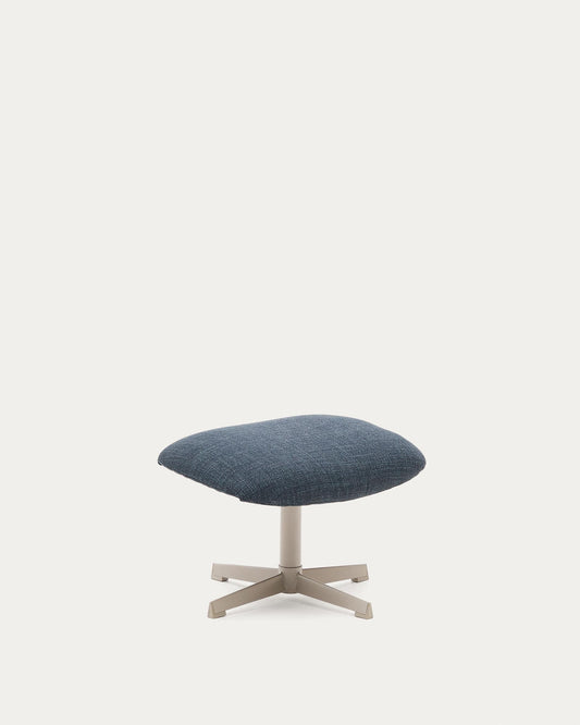 Jaspe swivel footrest in blue and metal with a grey finish FSC™ 100%.
