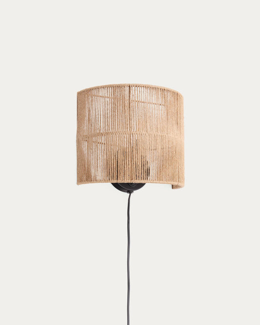 Canar wall light made of jute with a natural finish