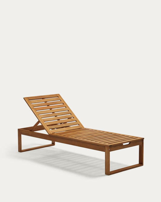 Sulamita outdoor sun lounger made from solid acacia wood FSC 100%