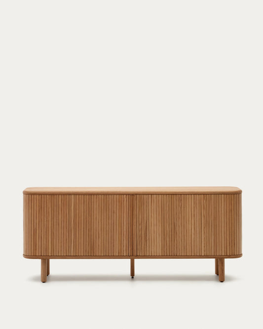 Mailen 2 door sideboard in ash veneer with a natural finish 180 x 75 cm