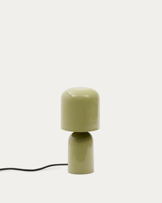 Monze table lamp in light green painted metal