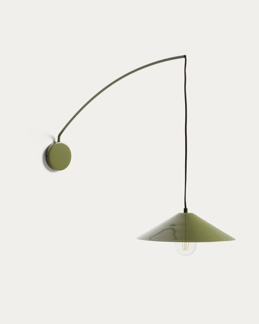 Kally wall lamp in a green painted finish
