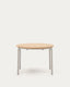 Montuiri round extendable table in oak veneer and with steel legs in a grey finish,  Ø90(170) cm