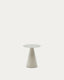 Wilshire side table with frosted tempered glass and steel with matt grey painted finish Ø35cm