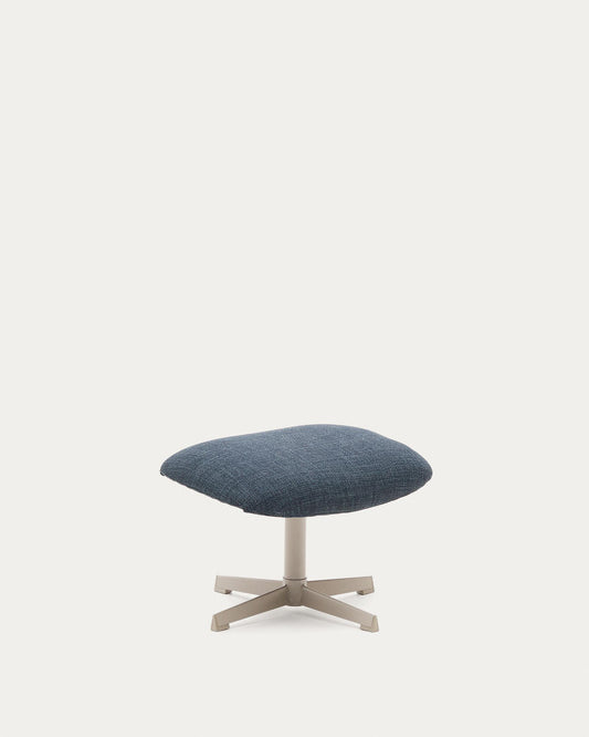 Jaspe swivel footrest in blue and metal with a grey finish FSC™ 100%.