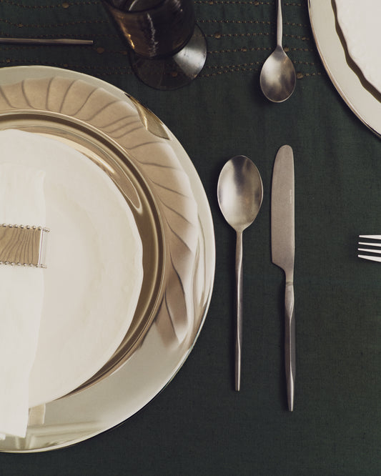 Beige Varla ceramic dessert plate