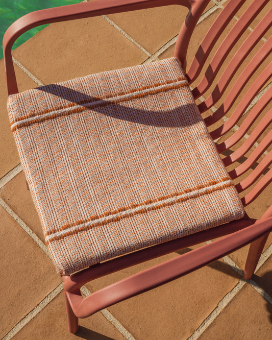 Drati orange 100% PET chair cushion 40 x 40 cm