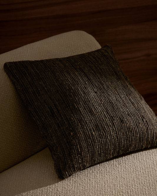 Gulbe cushion cover in multi-coloured silk and cotton, 45 x 45 cm