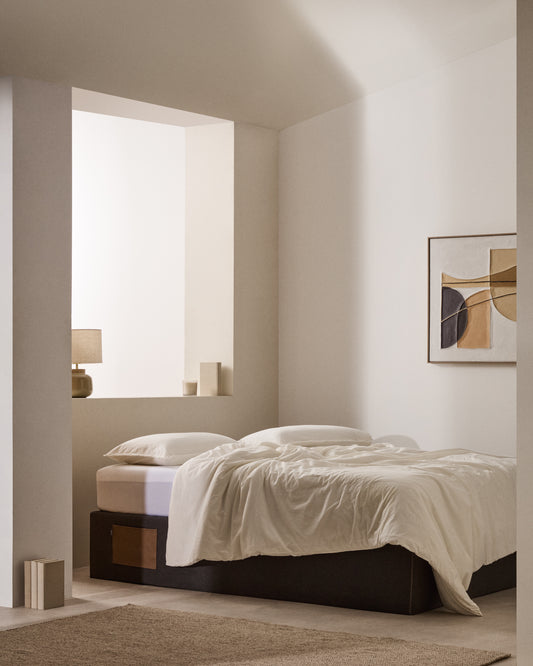 Matters ottoman bed base in black for a 150 x 190 cm mattress
