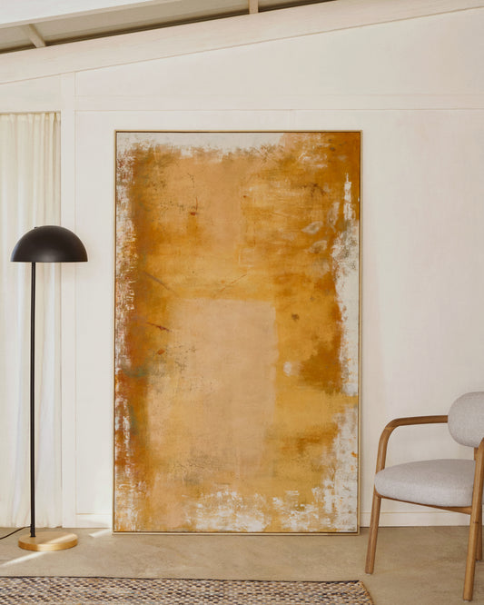 Selnar abstract yellow painting 202 x 122 cm