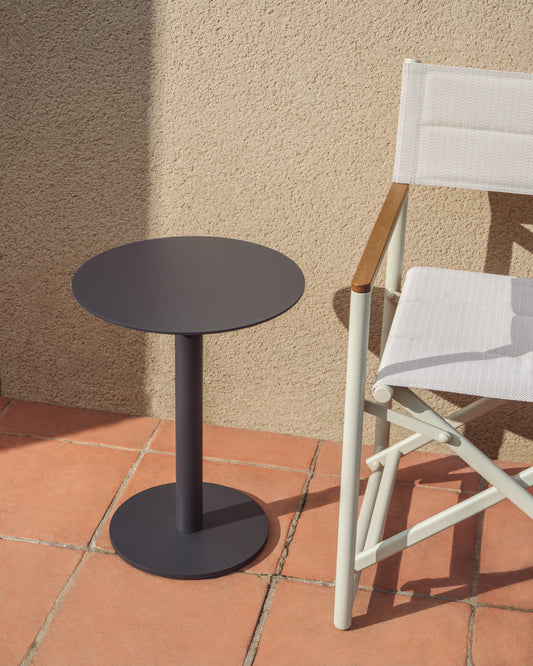 Asinara graphite aluminium side table Ø40cm