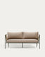Zivia outdoor 2-seater sofa in ecru rope cord and green galvanised steel 178cm