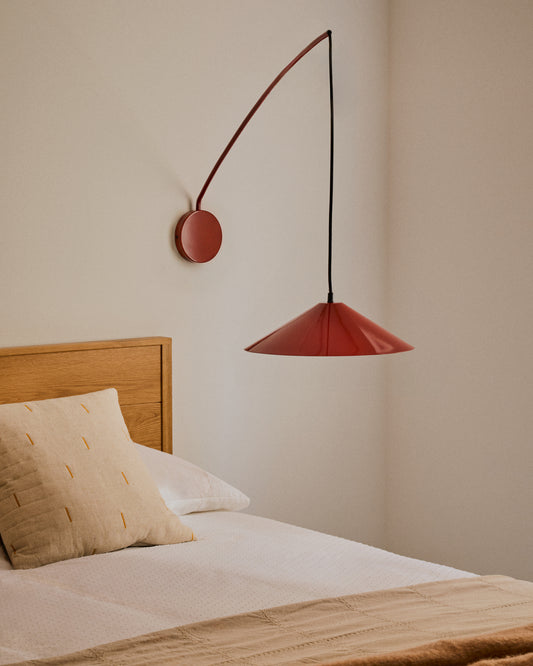 Kally wall lamp in a red painted finish