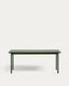 Maurina outdoor table in green galvanised steel with green tiles 223 x 101cm