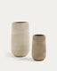 Tival beige cement-effect planter Ø 45 cm / Ø 32 cm