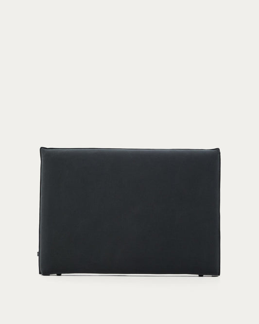 Anthracite grey linen and cotton Jaira headboard with removable cover for a 150 cm FSC Mix Credit bed