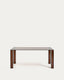 Adularia table in brown tempered glass 160 x 90cm