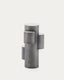 Adrina portable LED table lamp in dark grey metal with brushed finish