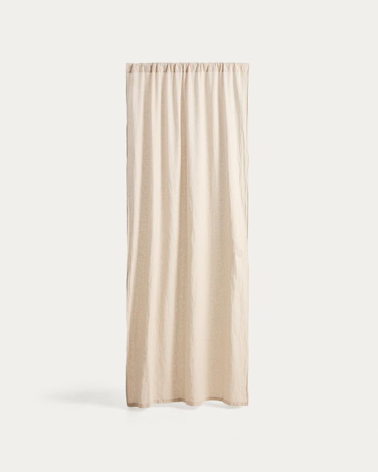 Nolira stone grey linen blend curtain 140 x 270 cm