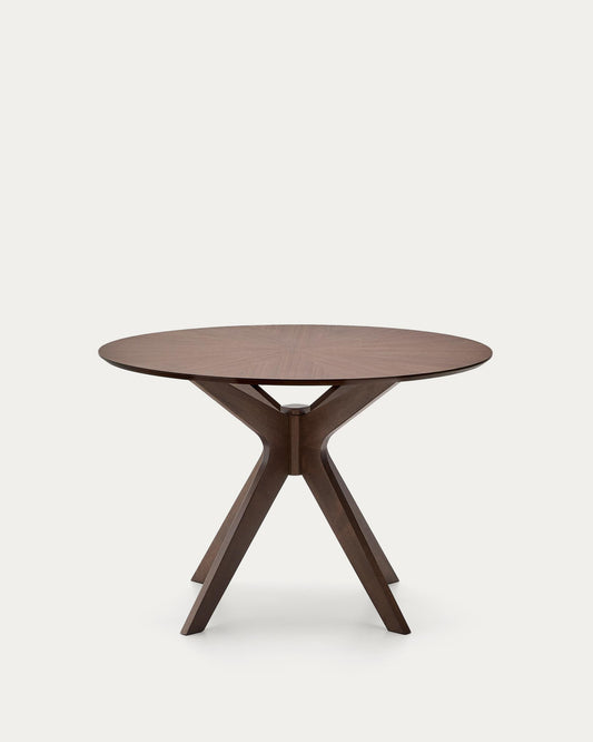 Naanim round table in walnut veneer, Ø 100 cm