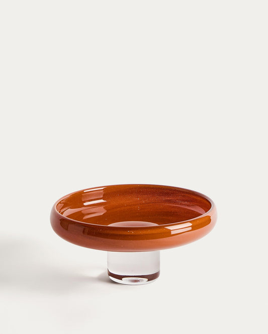 Denuo red glass table centrepiece Ø28cm
