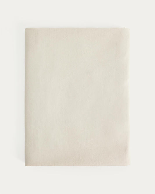 Aldine stone grey cotton and linen tablecloth 170 x 250cm