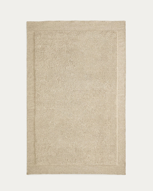 Marely beige wool rug 300 x 200cm