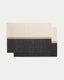 Tari set of 2 black 100% cotton placemats 35 x 50 cm
