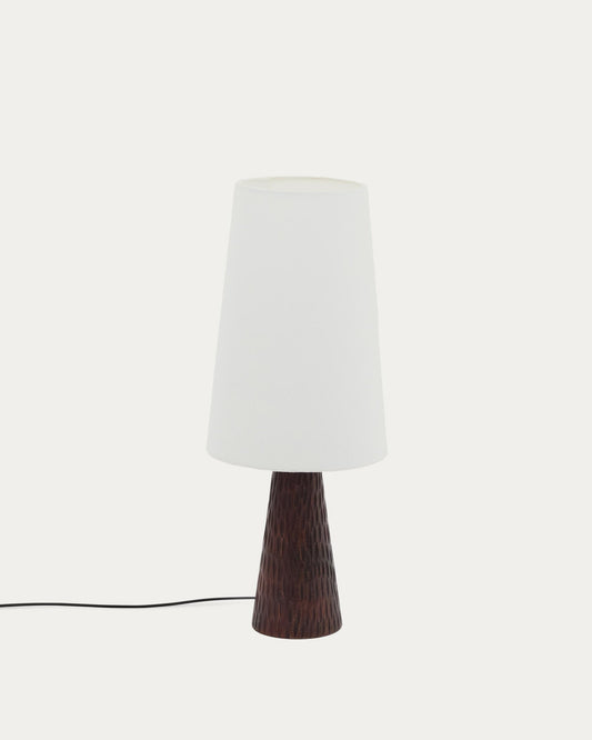 Amire table lamp made of wood in a dark finish