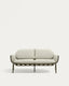 Joncols outdoor 2-seater sofa in aluminium with green painted finish and beige cushions 164cm