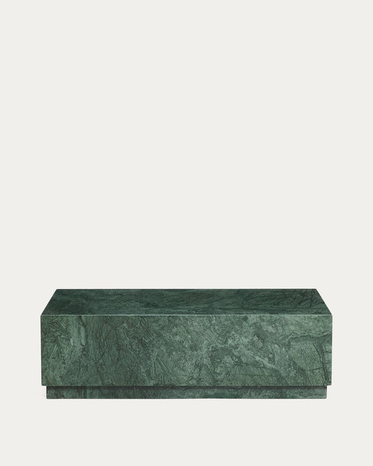 Sorein coffee table in green marble 100 x 50 cm