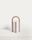 Leros small portable table lamp in taupe polyethylene and steel