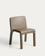 Loria stackable chair in brown polyurethane FSC 100%