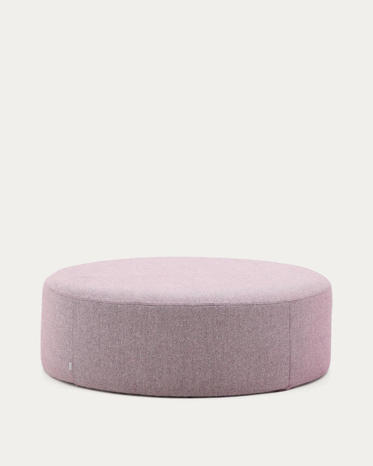 Kaeli purple footrest with removable cover Ø120cm